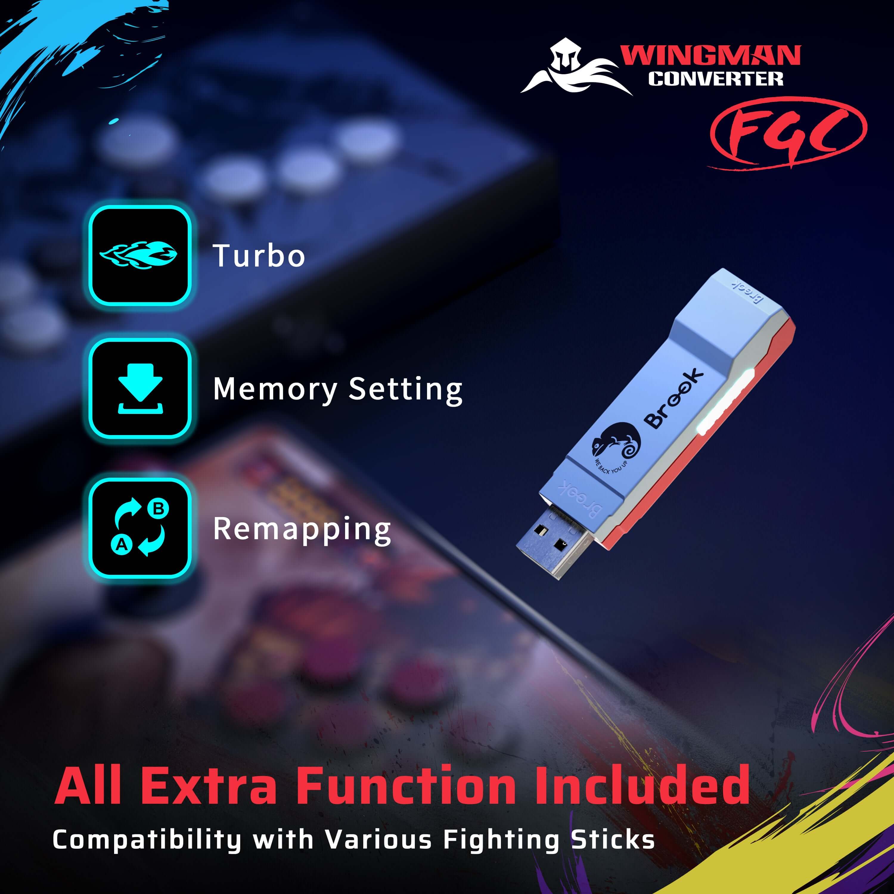 Brook Wingman FGC converter for PS5 Fighting Games