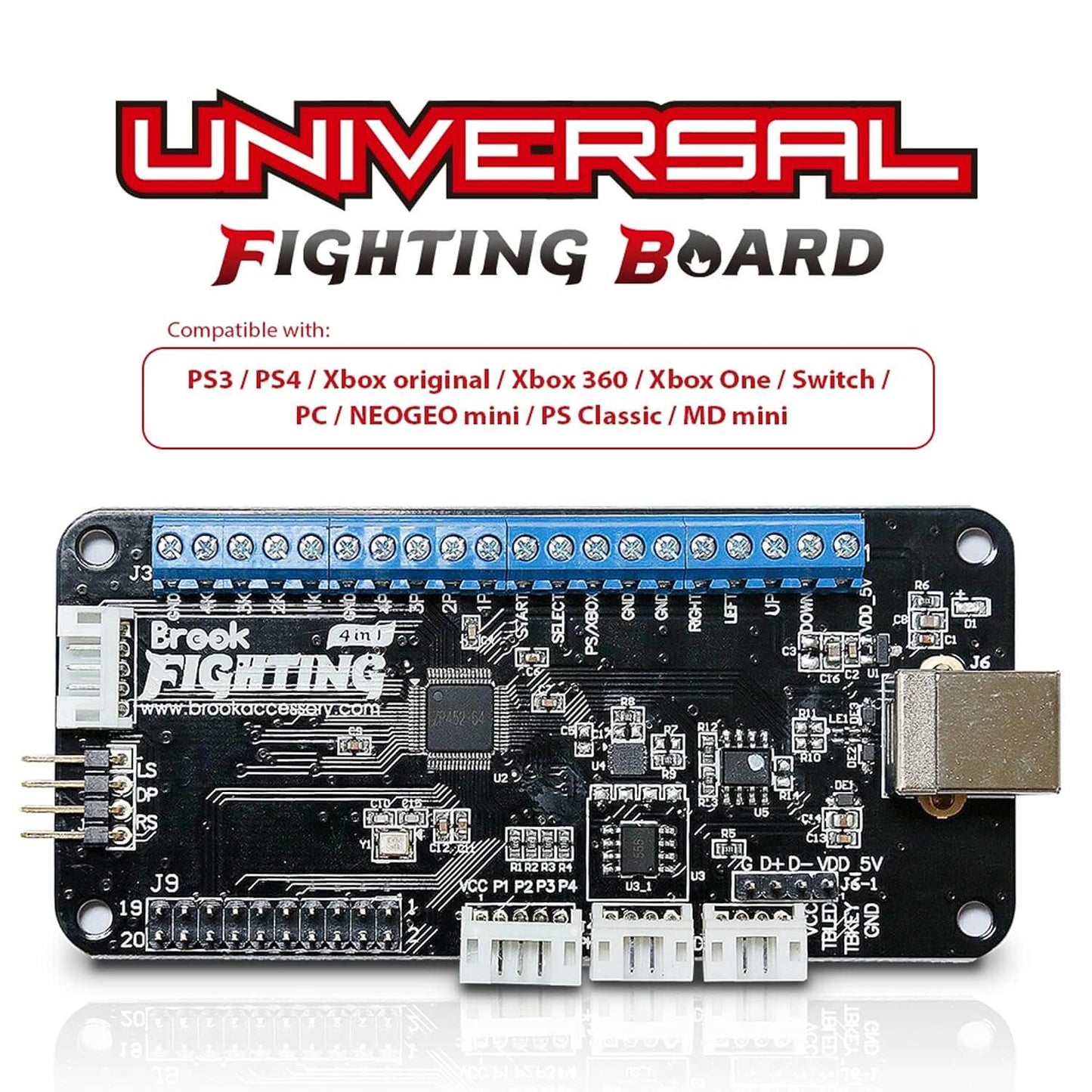 Universal Fighting Board Pre-installed Header Version