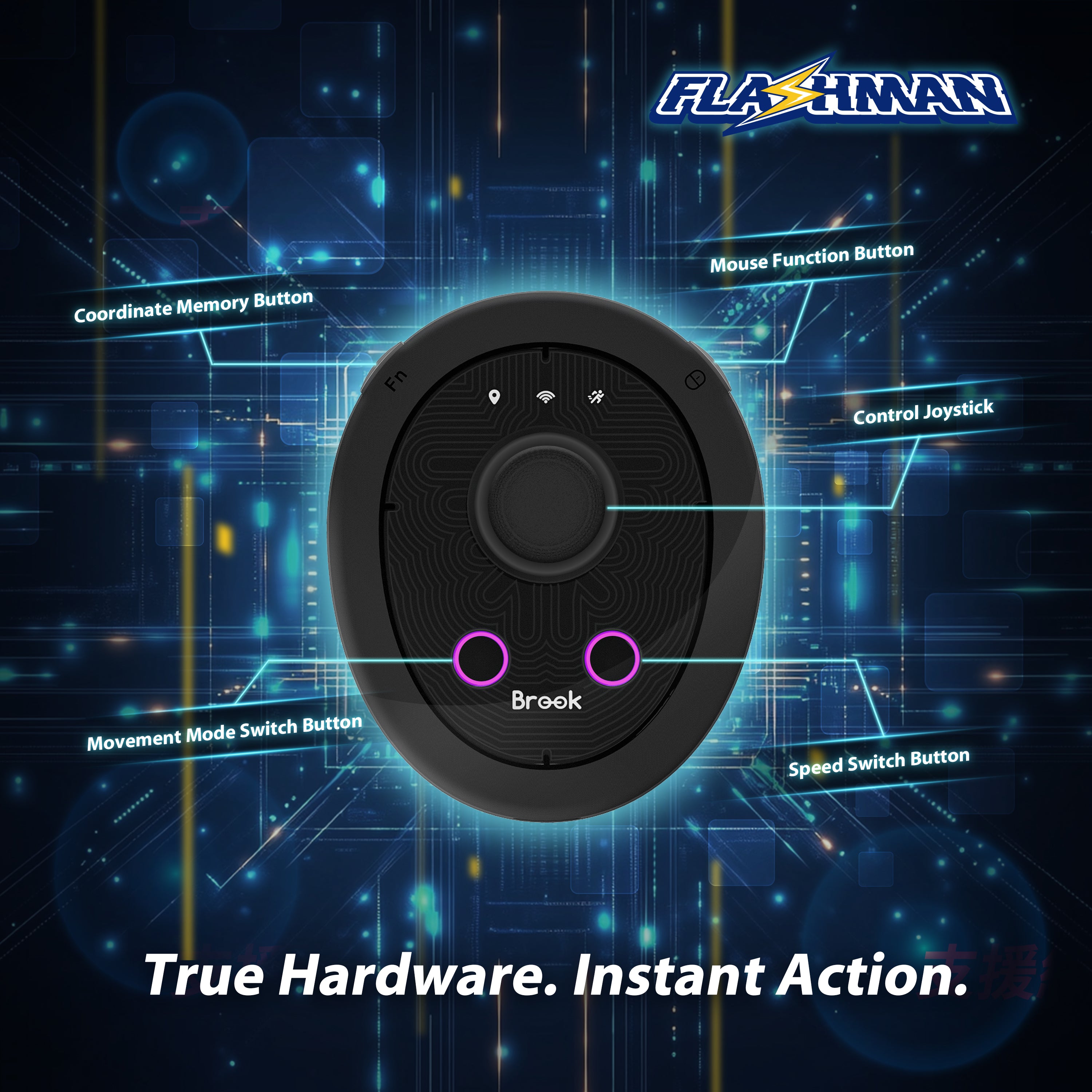 Brook Flashman Virtual GPS Joystick with Keychain【Exclusive Version】