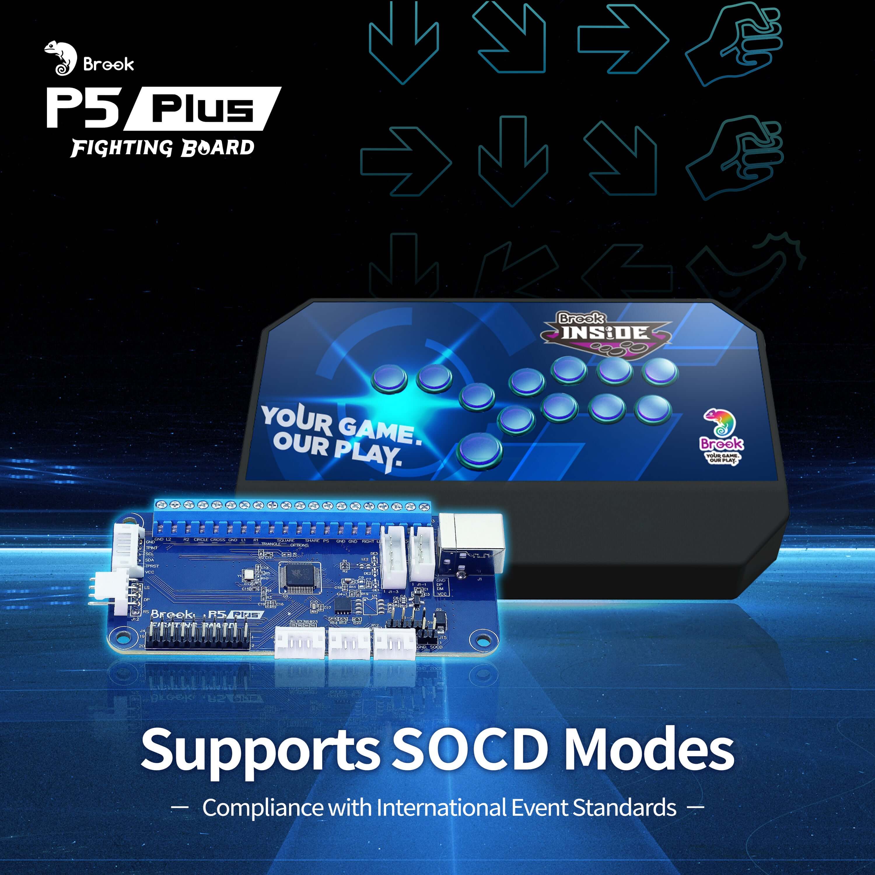 P5 Plus Fighting Board - Pre-installed header version