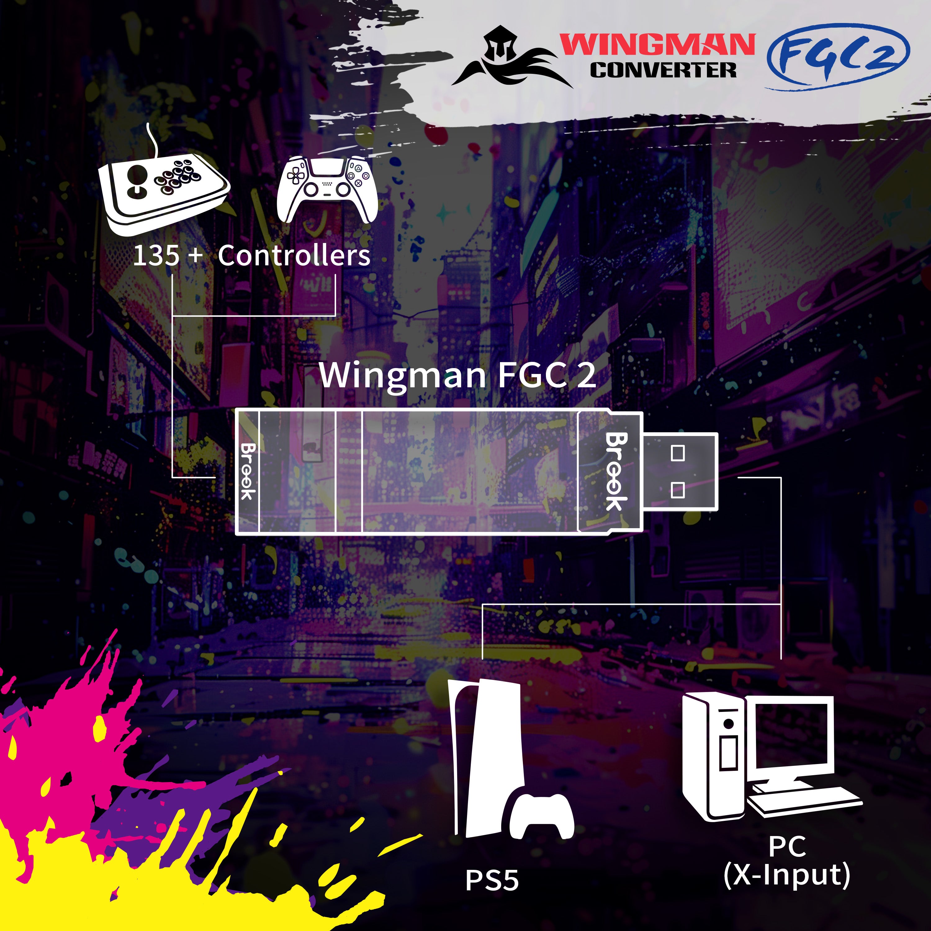 Brook Wingman FGC2 Converter With Keychain