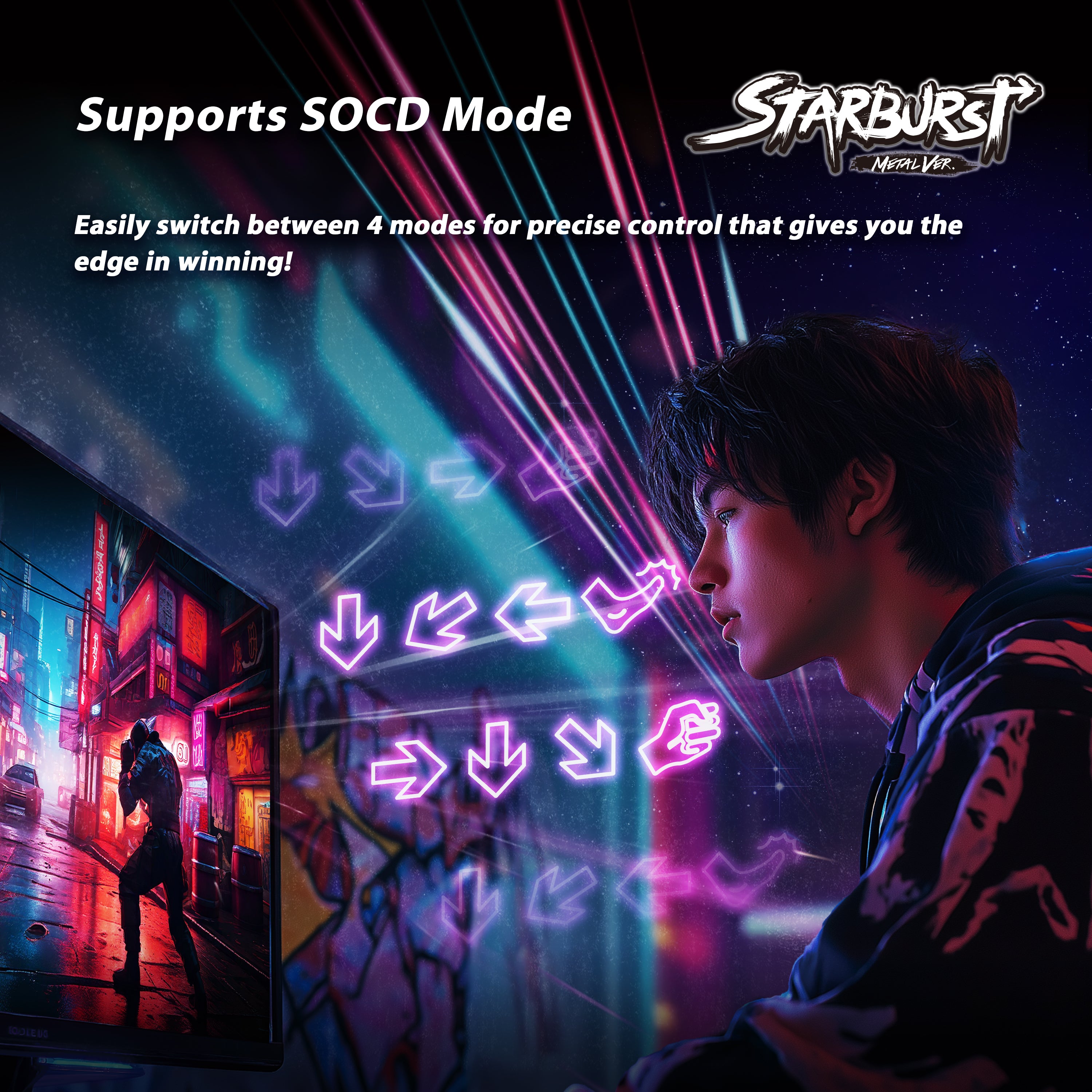 Brook Fighter Starburst All-Button Arcade Controller (Metal Version)