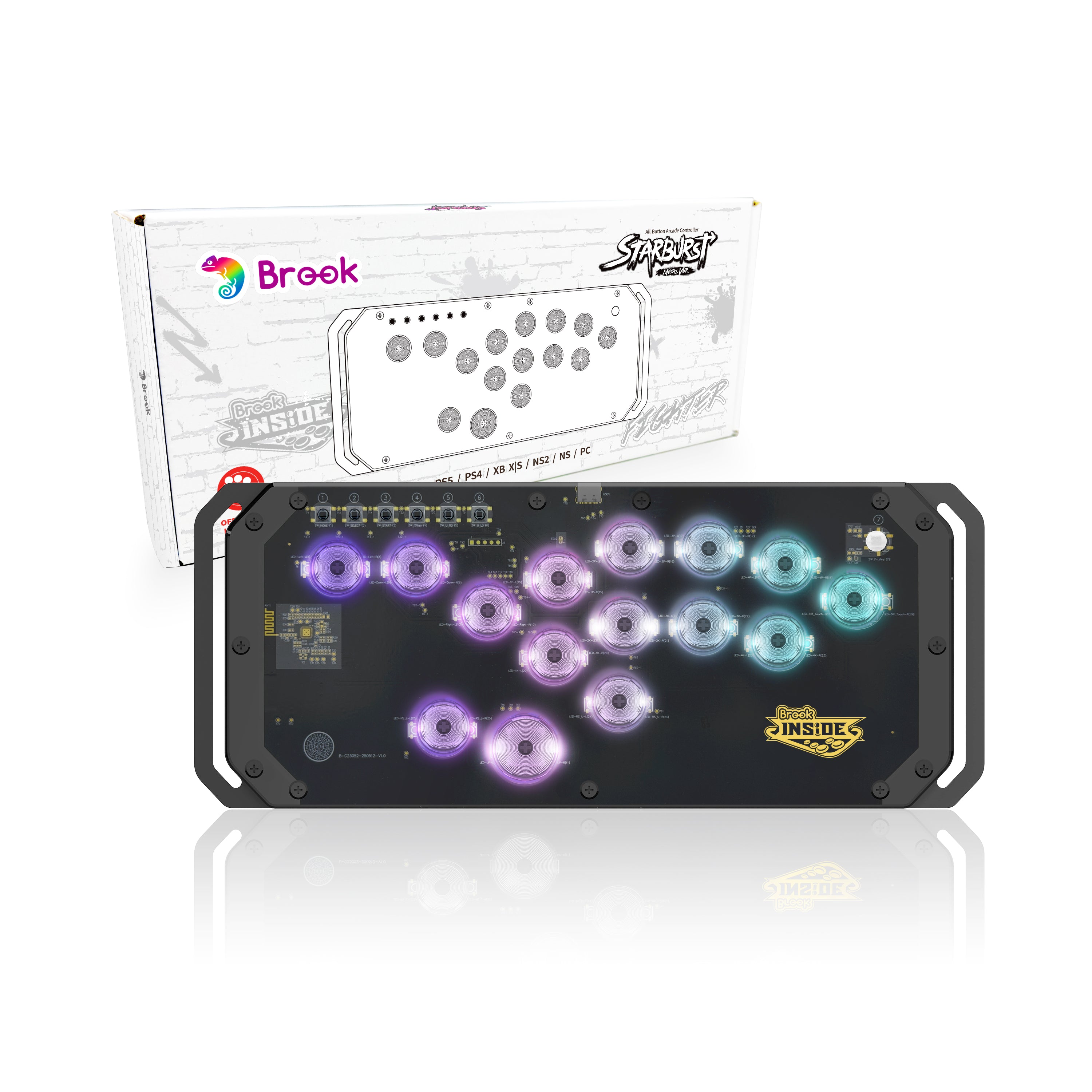 Brook Fighter Starburst All-Button Arcade Controller (Metal Version)