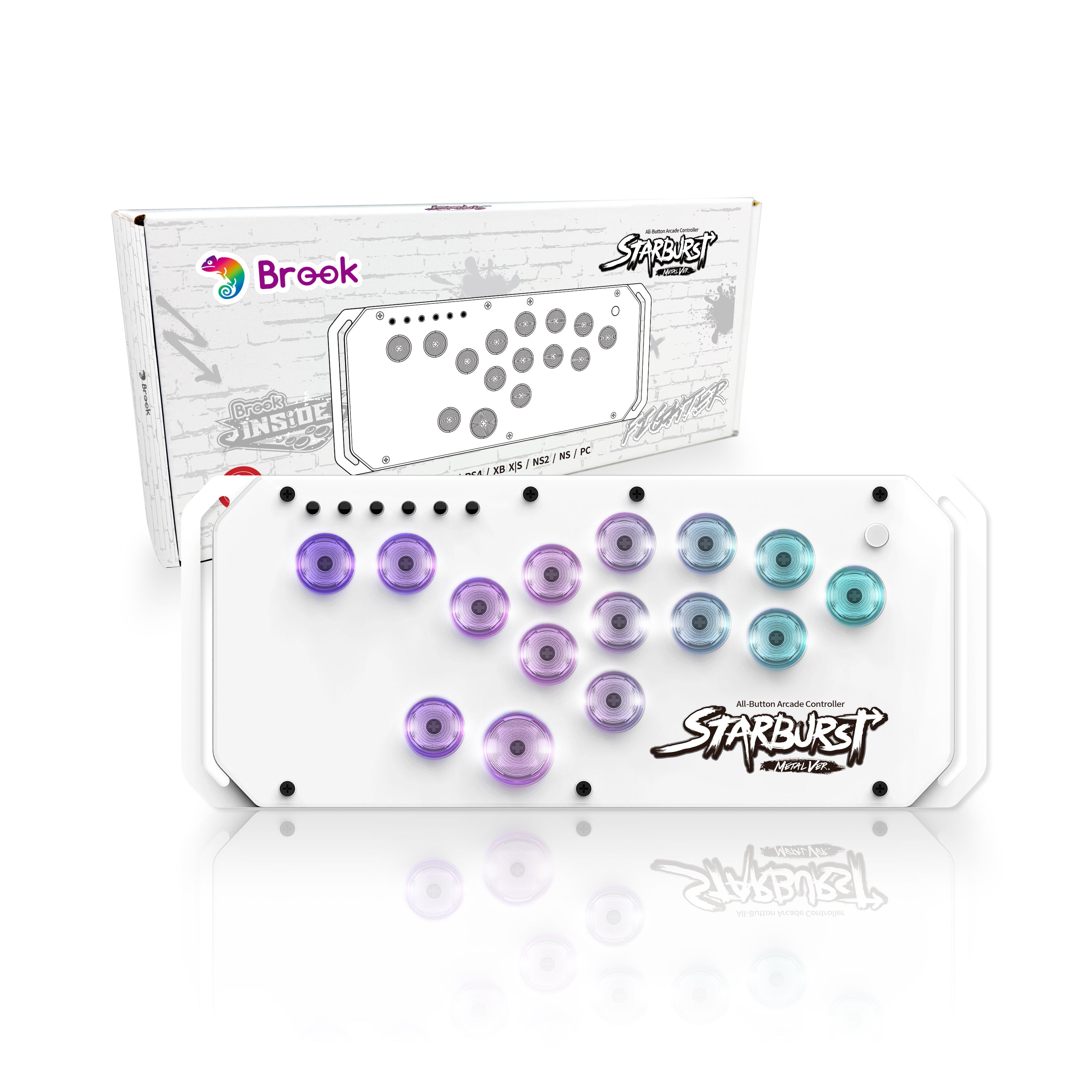 Brook Fighter Starburst All-Button Arcade Controller (Metal Version)