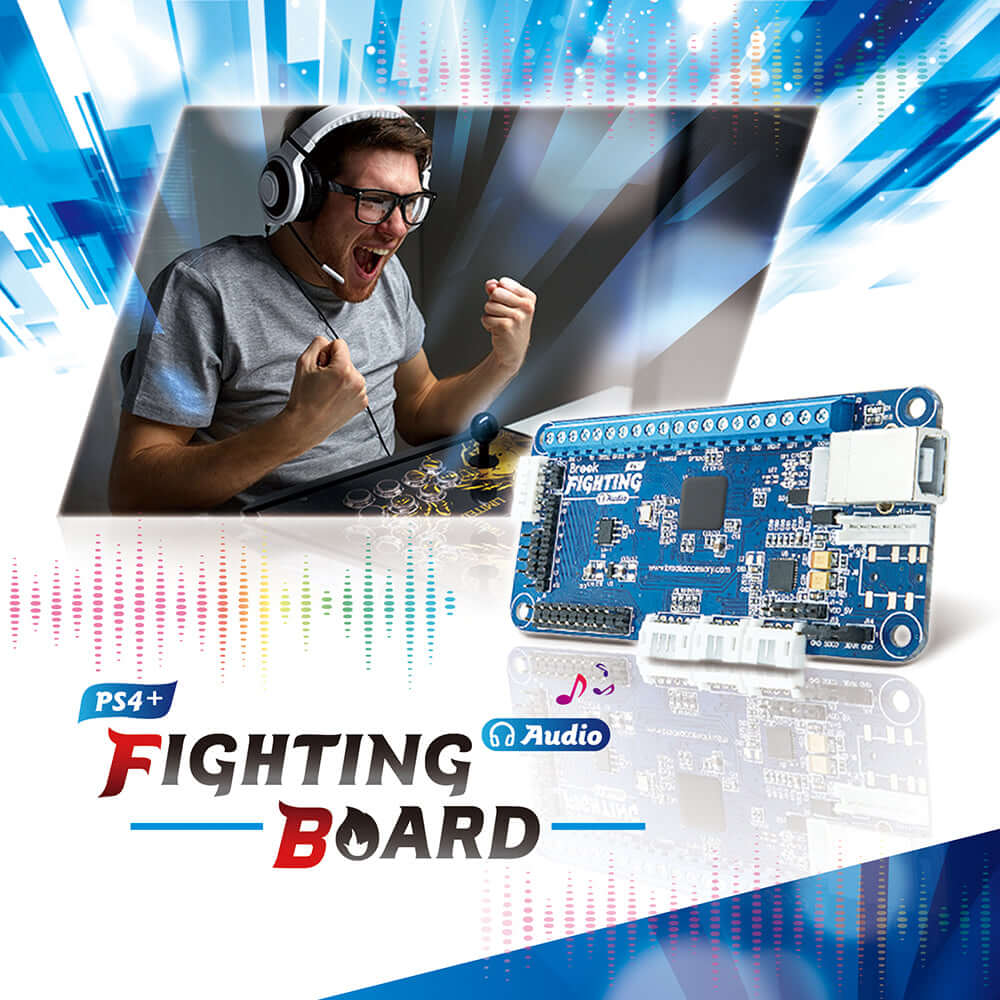 PS4+ Fighting Board with Audio - Pre-installed Header Version